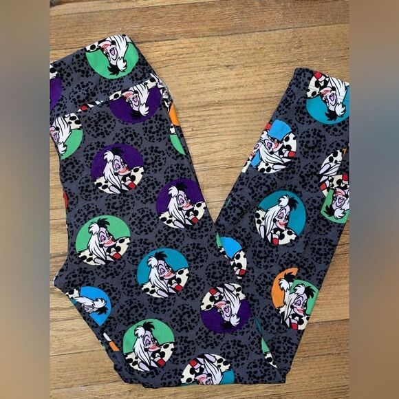 Lularoe tween LEGGINGS • DISNEY’S CRUELLA DeVIL • ADULT 00-0 & JUNIORS 8-16 •EUC - Picture 6 of 14